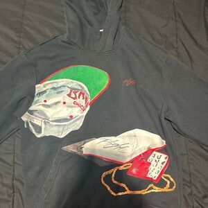 Jordan Black Hoodie with Red Accents